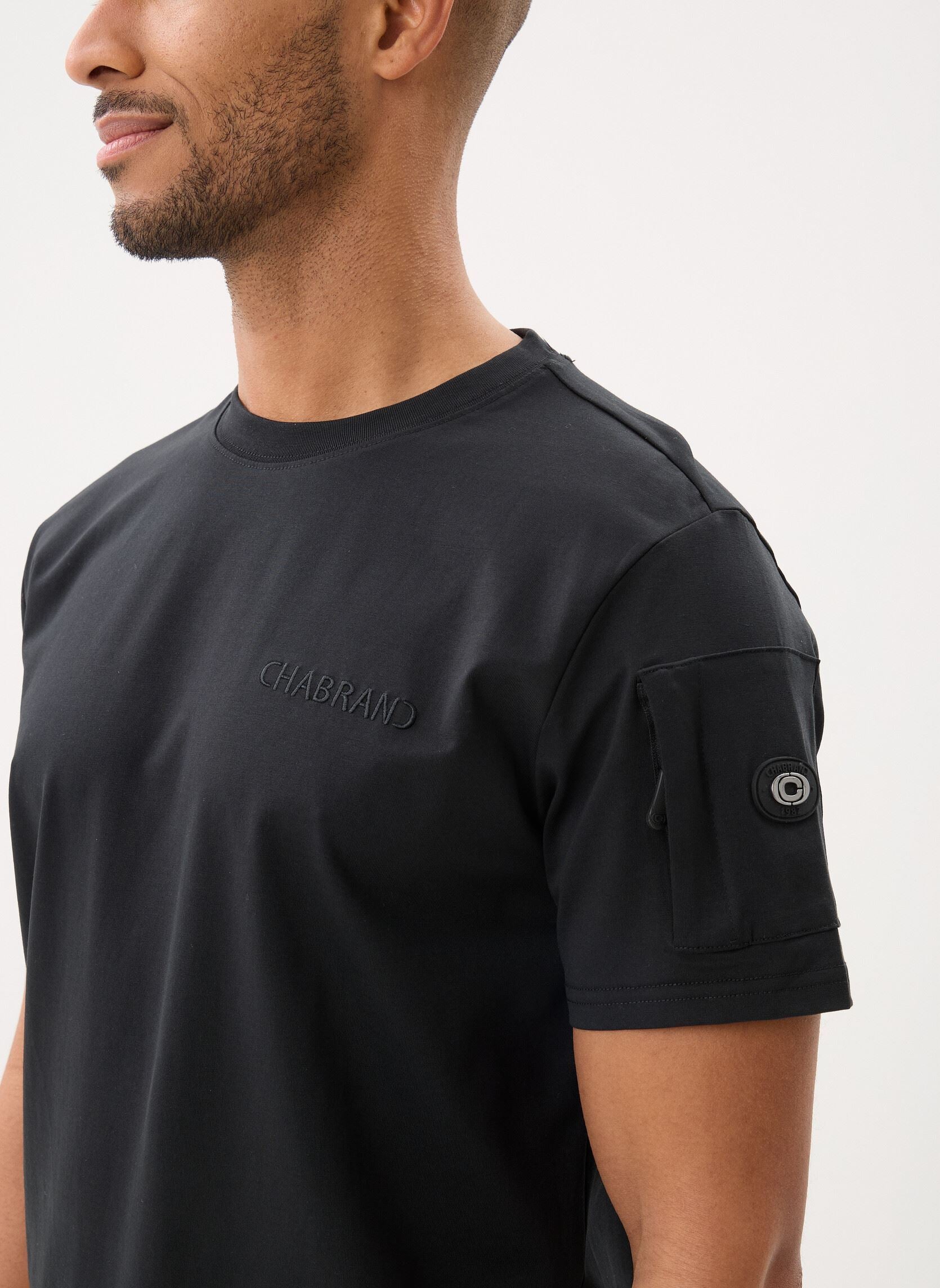T-shirt noir monochrome Chabrand | Lyon