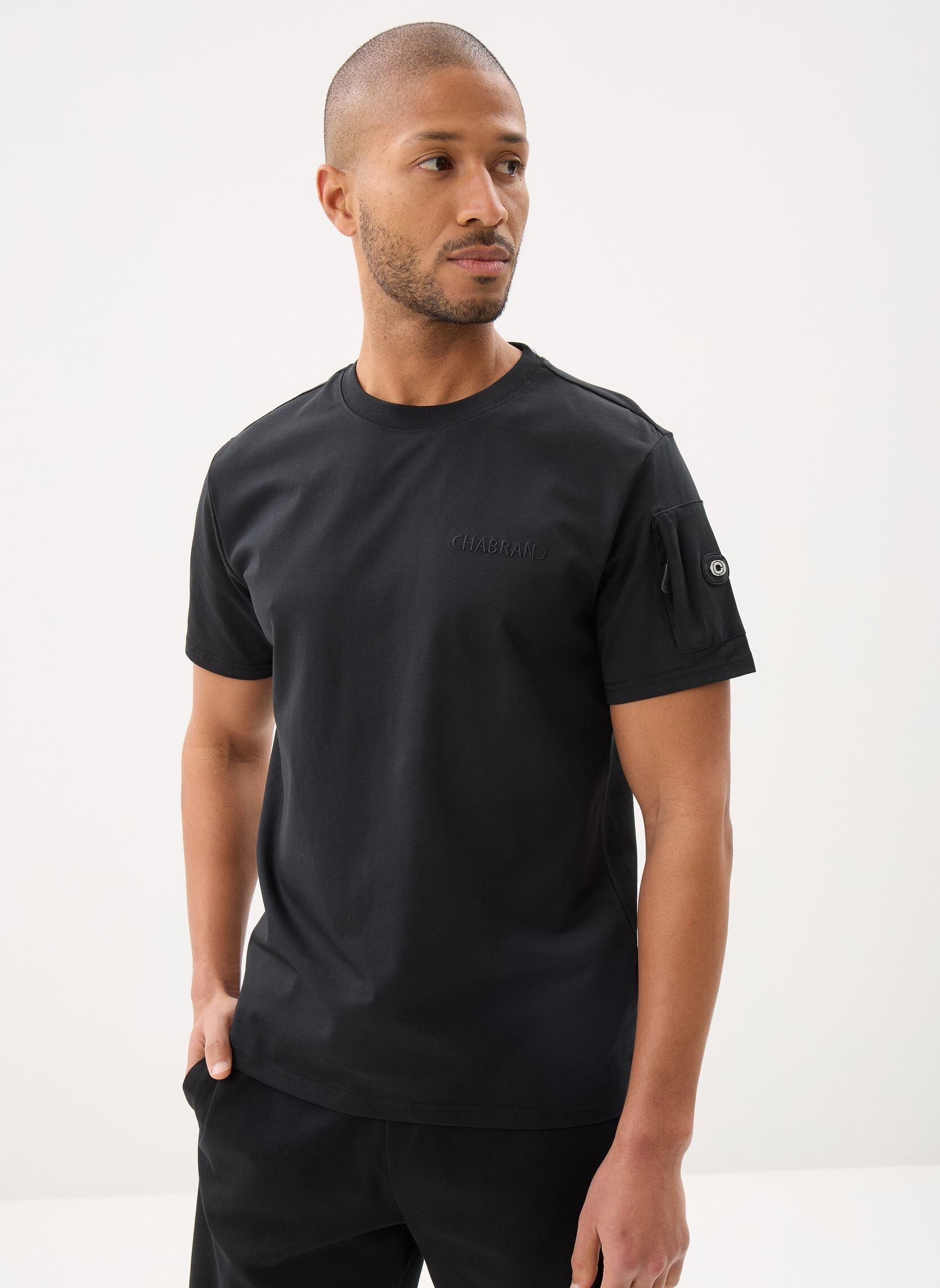 T-shirt noir monochrome Chabrand | Lyon