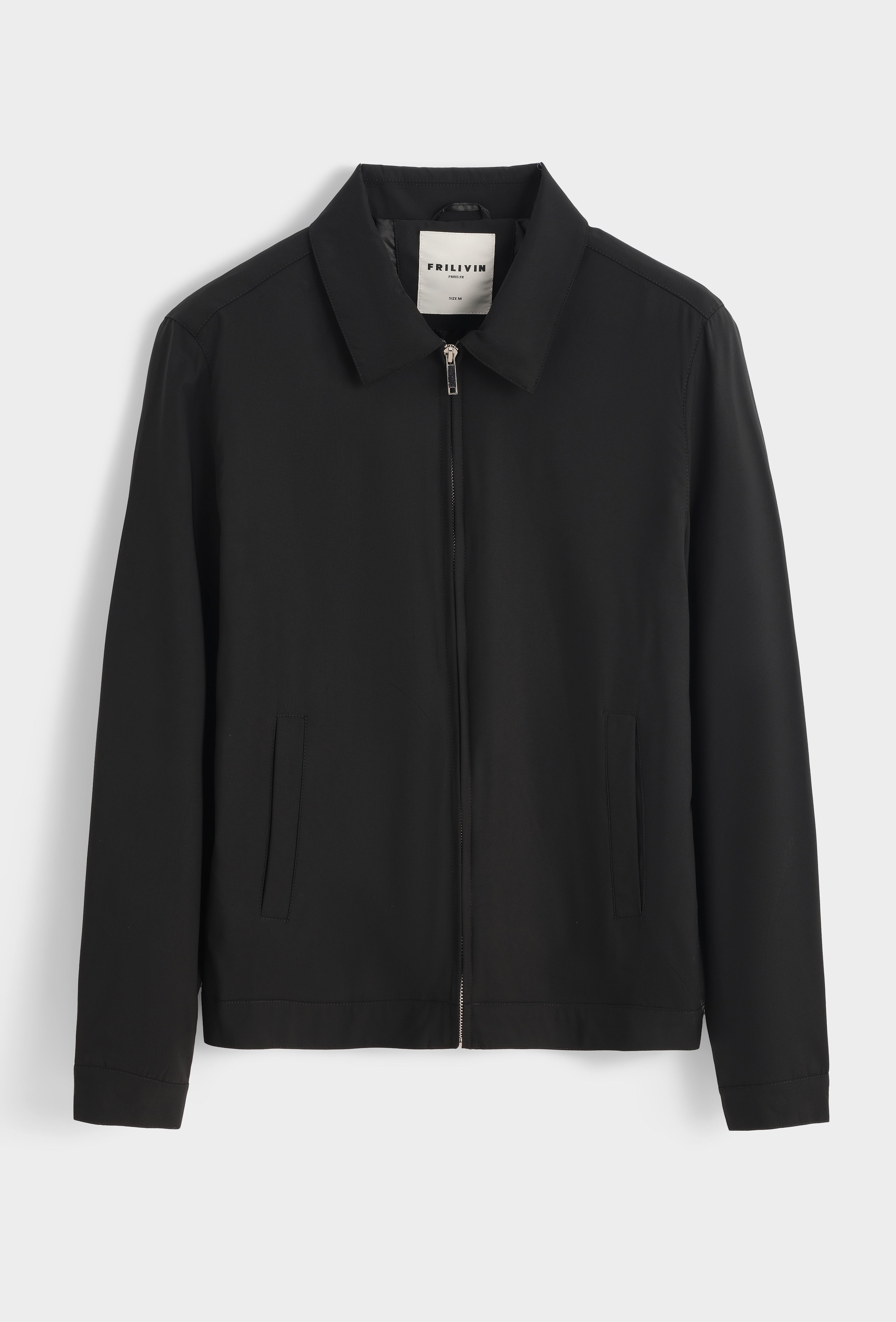 Veste légère fermeture éclair noire | Lyon