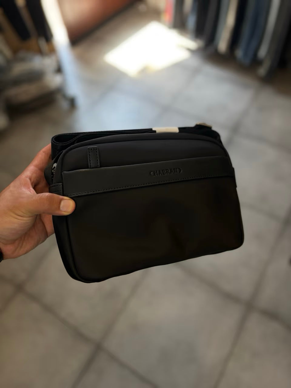 Sacoche full black, bandoulière CHABRAND NOIRE