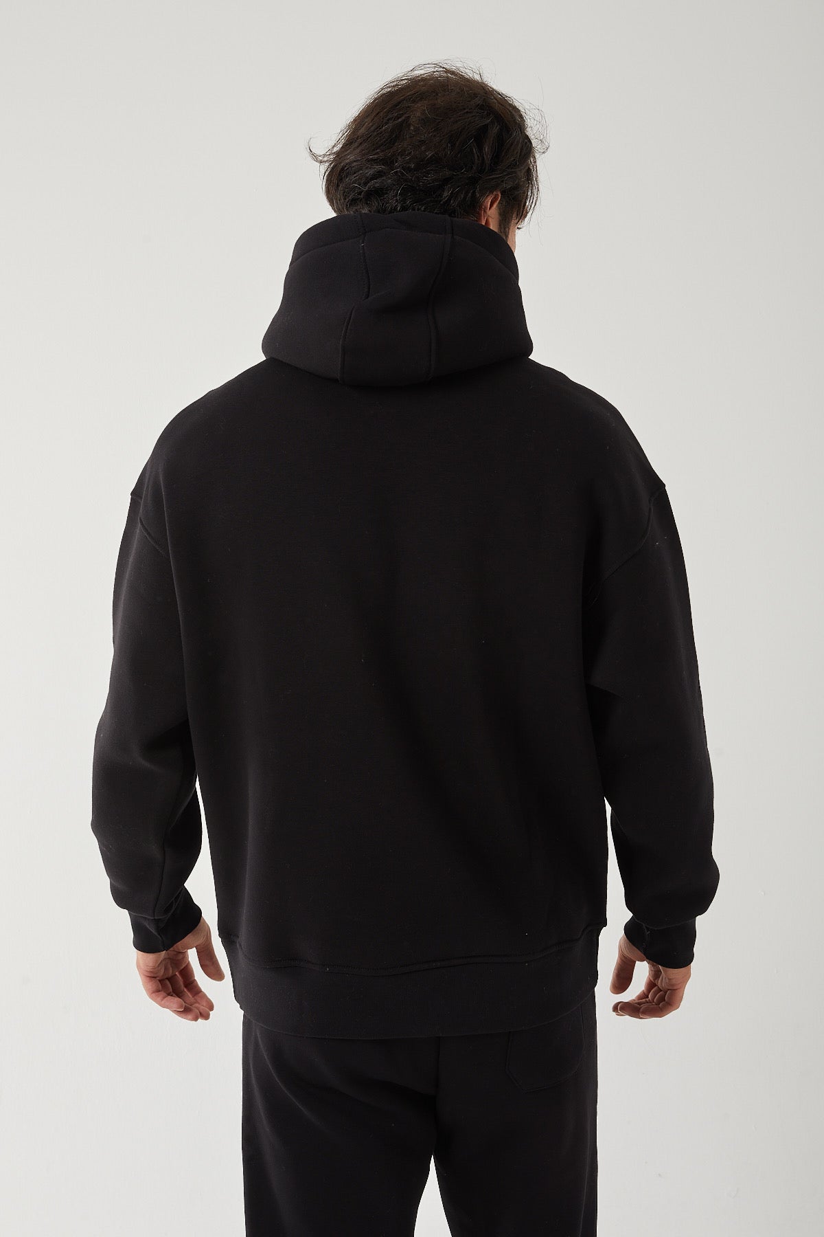 Sweat-shirt à capuche (Noir) Basique