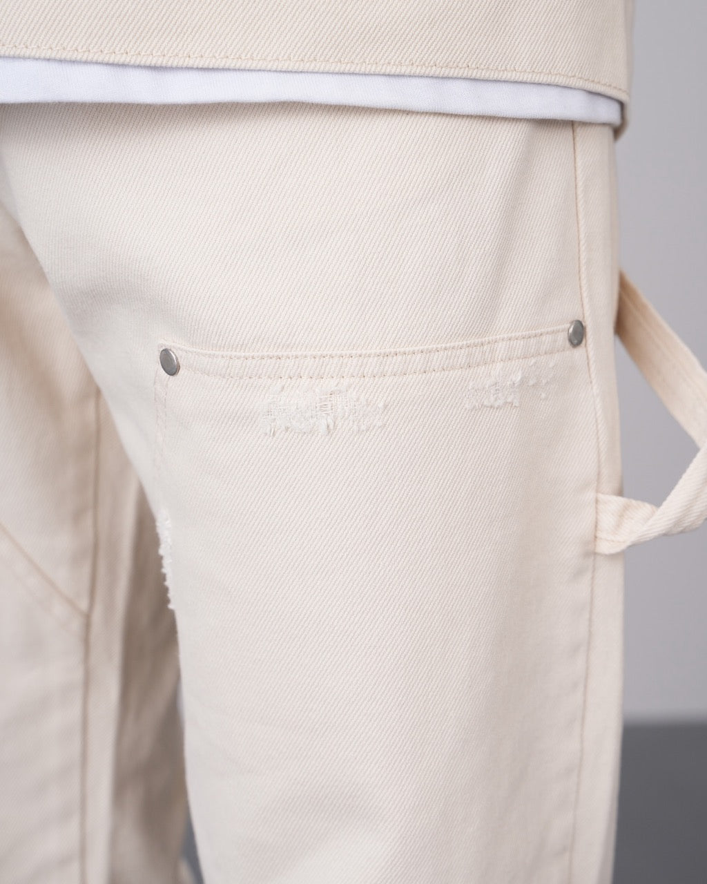 Ensemble en jean fermeture éclair beige