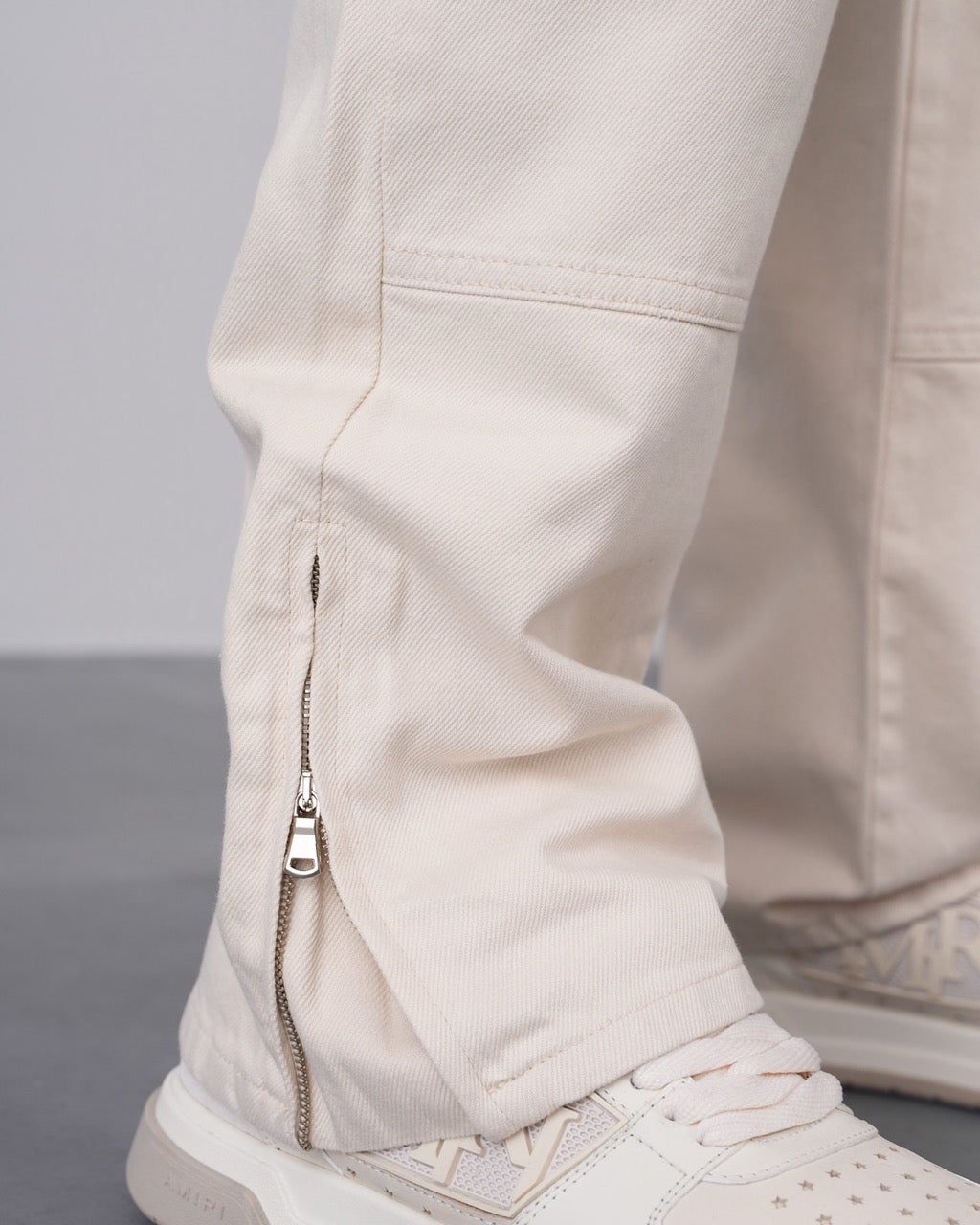 Ensemble en jean fermeture éclair beige