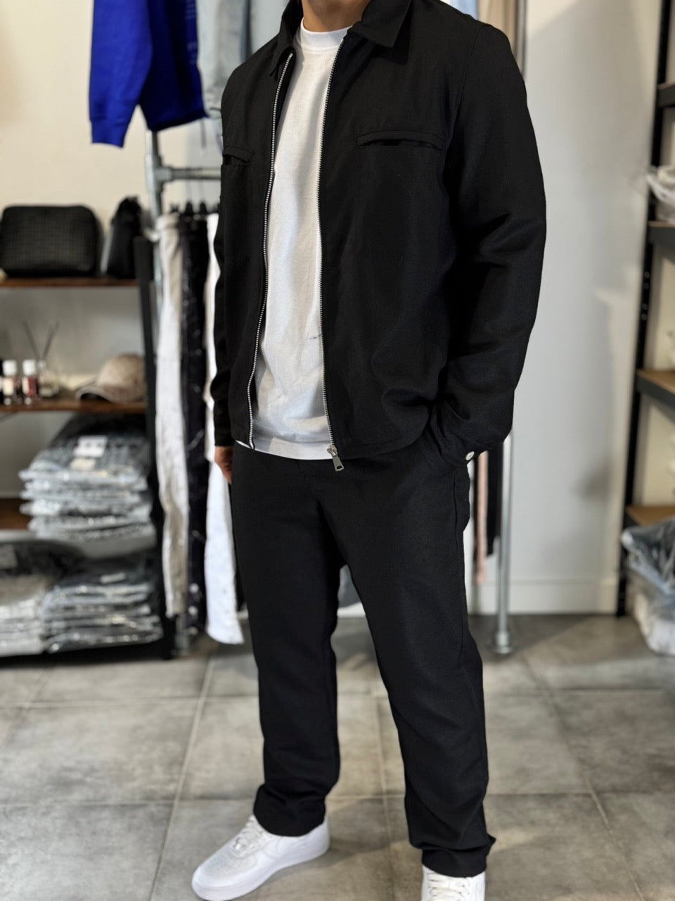 Ensemble classique noir fermeture éclair / Zip