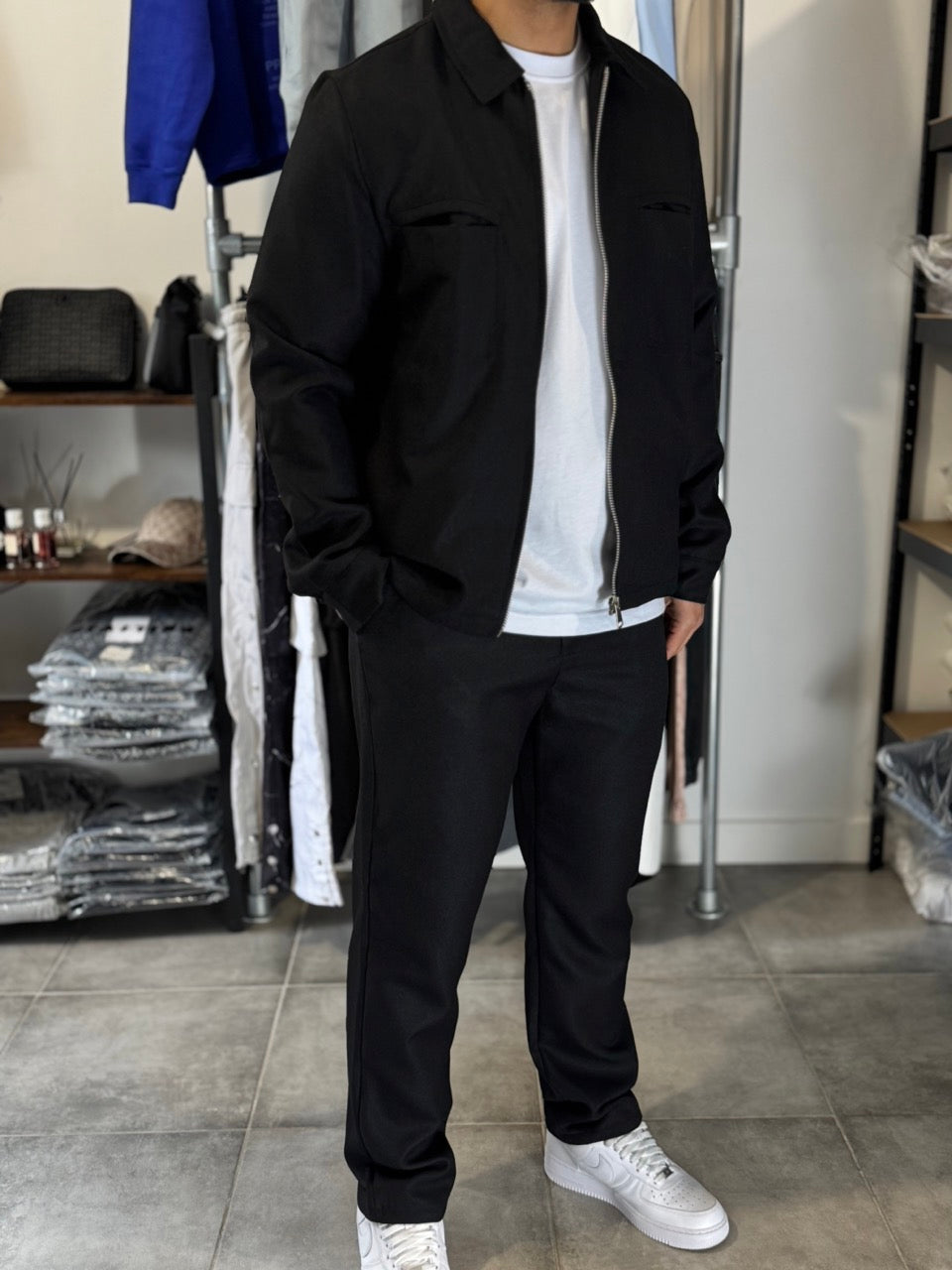 Ensemble classique noir fermeture éclair / Zip