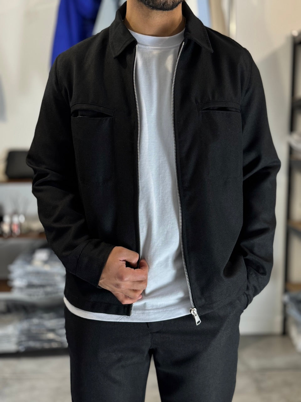 Ensemble classique noir fermeture éclair / Zip