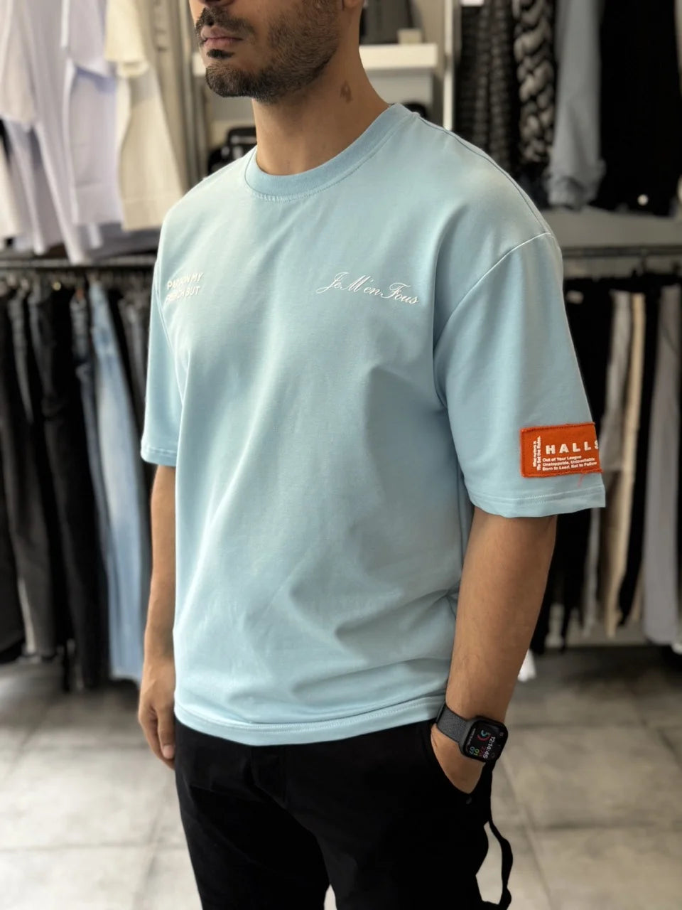 T-shirt bleu PARDON MY FRENCH