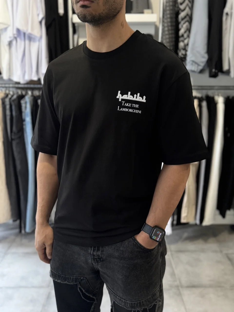 T-shirt noir HABIBI