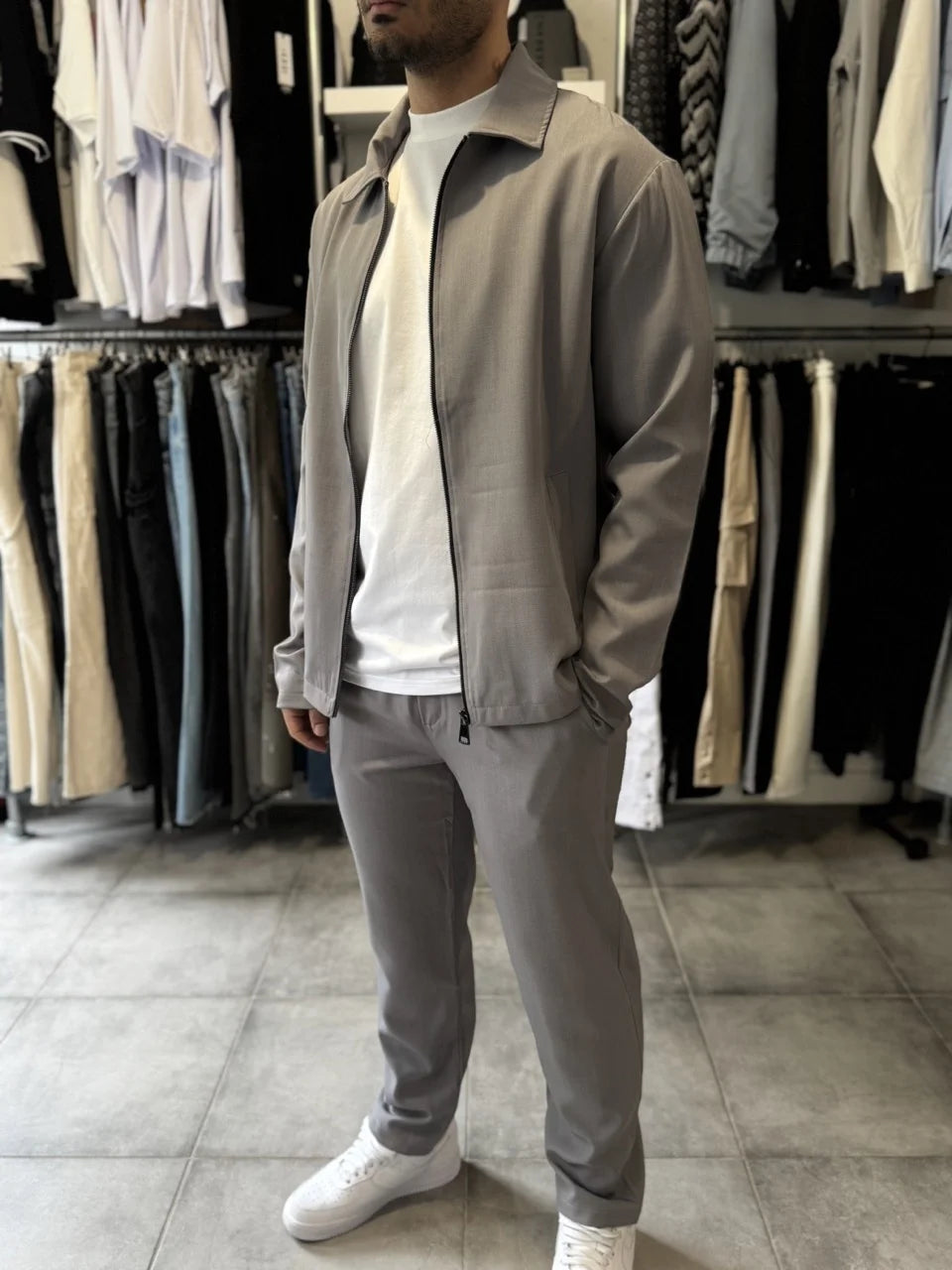 Ensemble classique léger anthracite