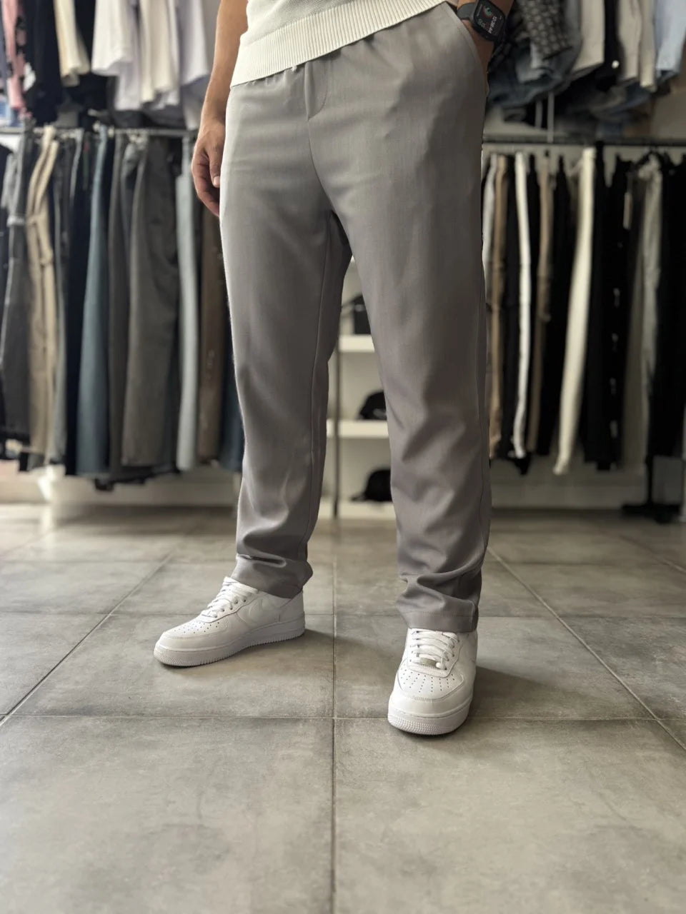 Pantalon classique gris léger