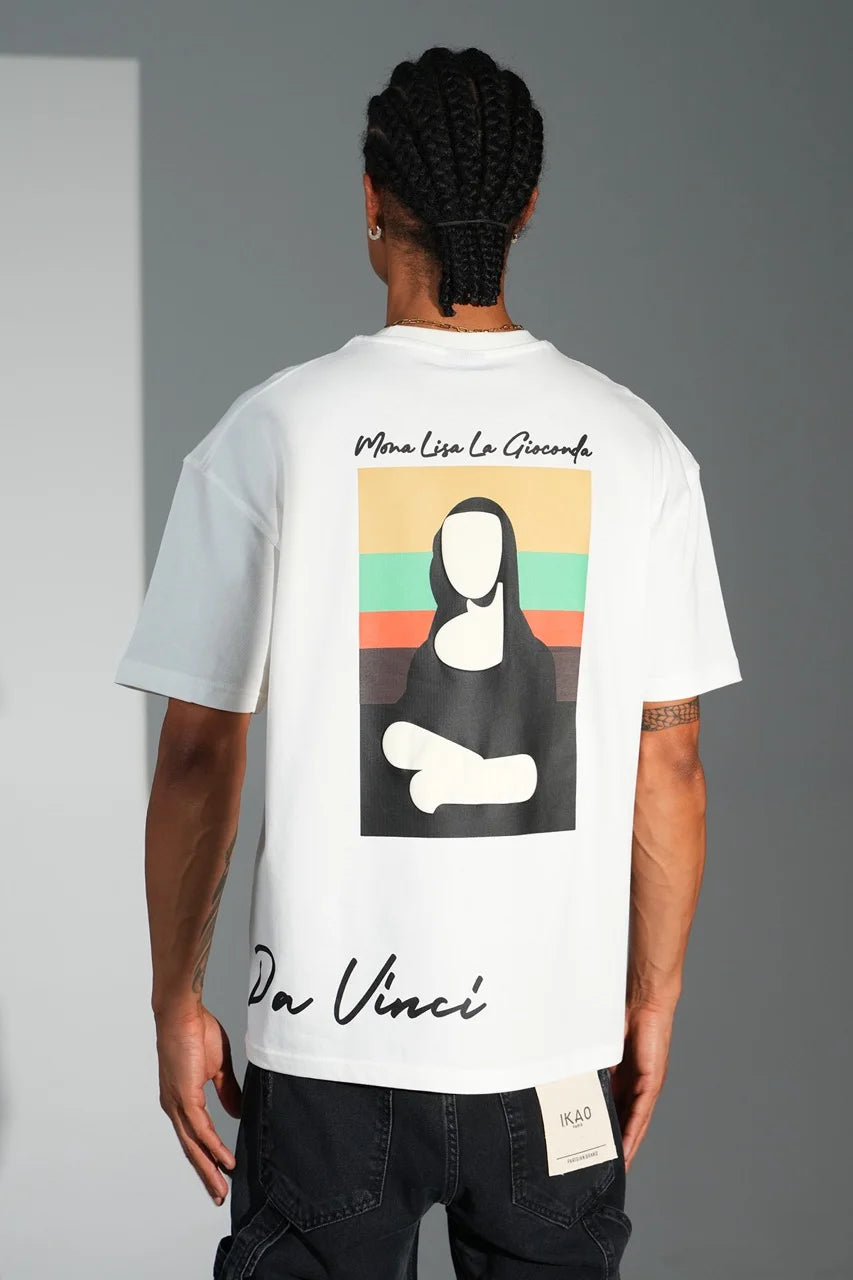T-shirt coupe oversize La Joconde Blanc