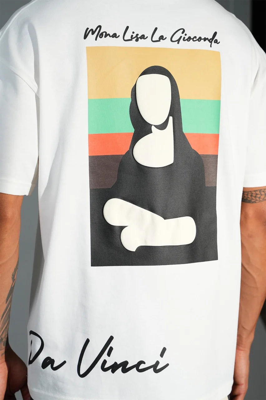 T-shirt coupe oversize La Joconde Blanc