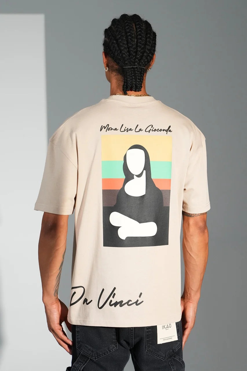 T-shirt coupe oversize La Joconde Beige