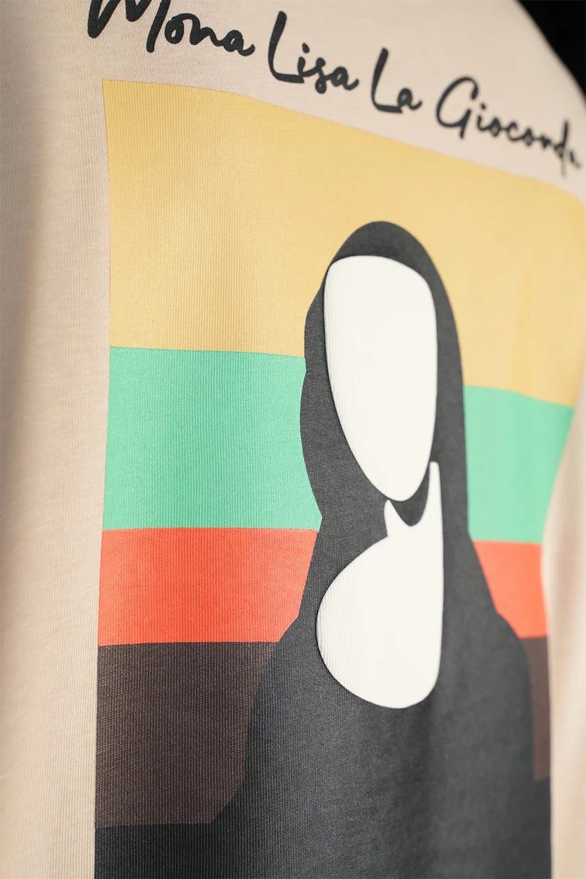 T-shirt coupe oversize La Joconde Beige