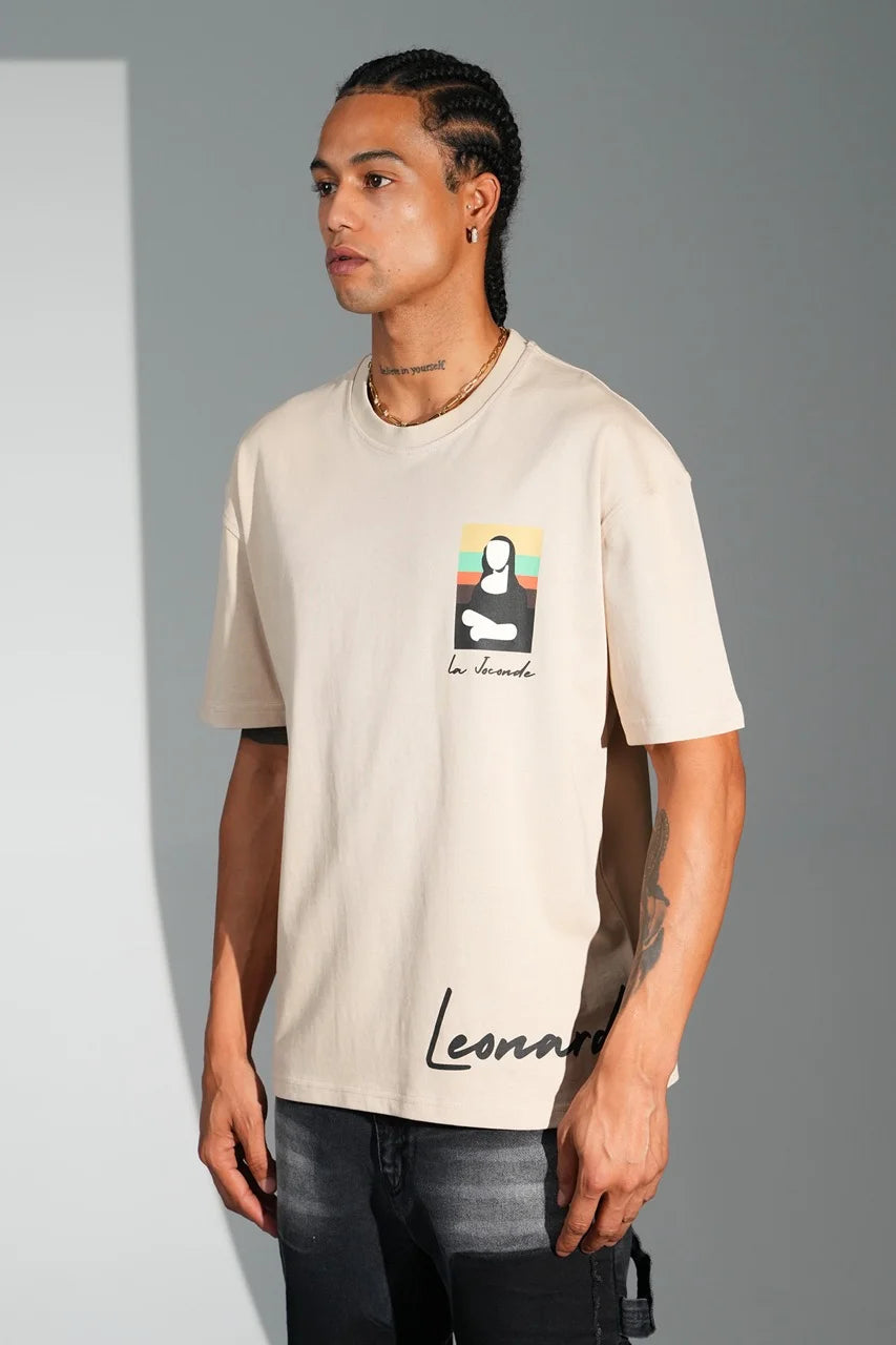 T-shirt coupe oversize La Joconde Beige