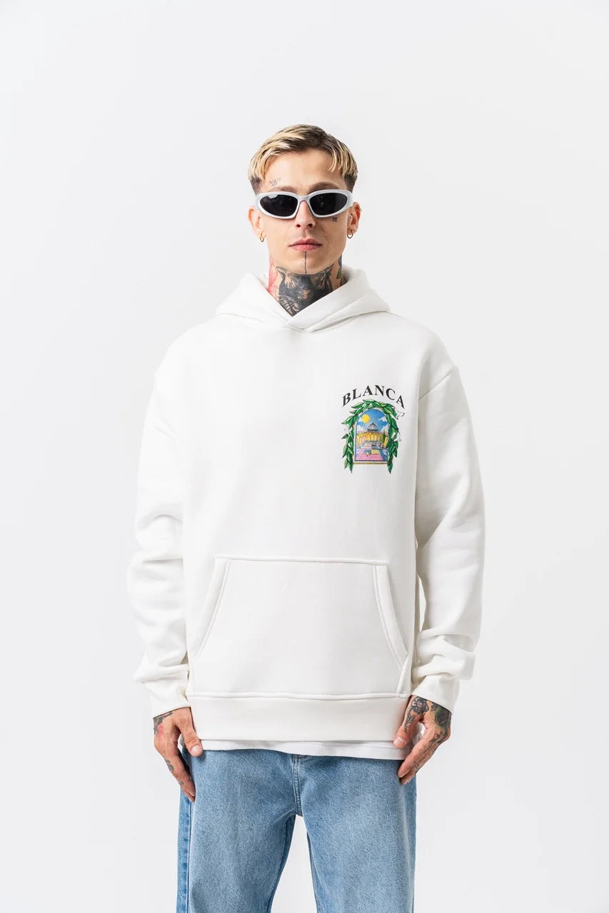 Sweat-shirt à capuche Blanca Tennis Blanc | Lyon