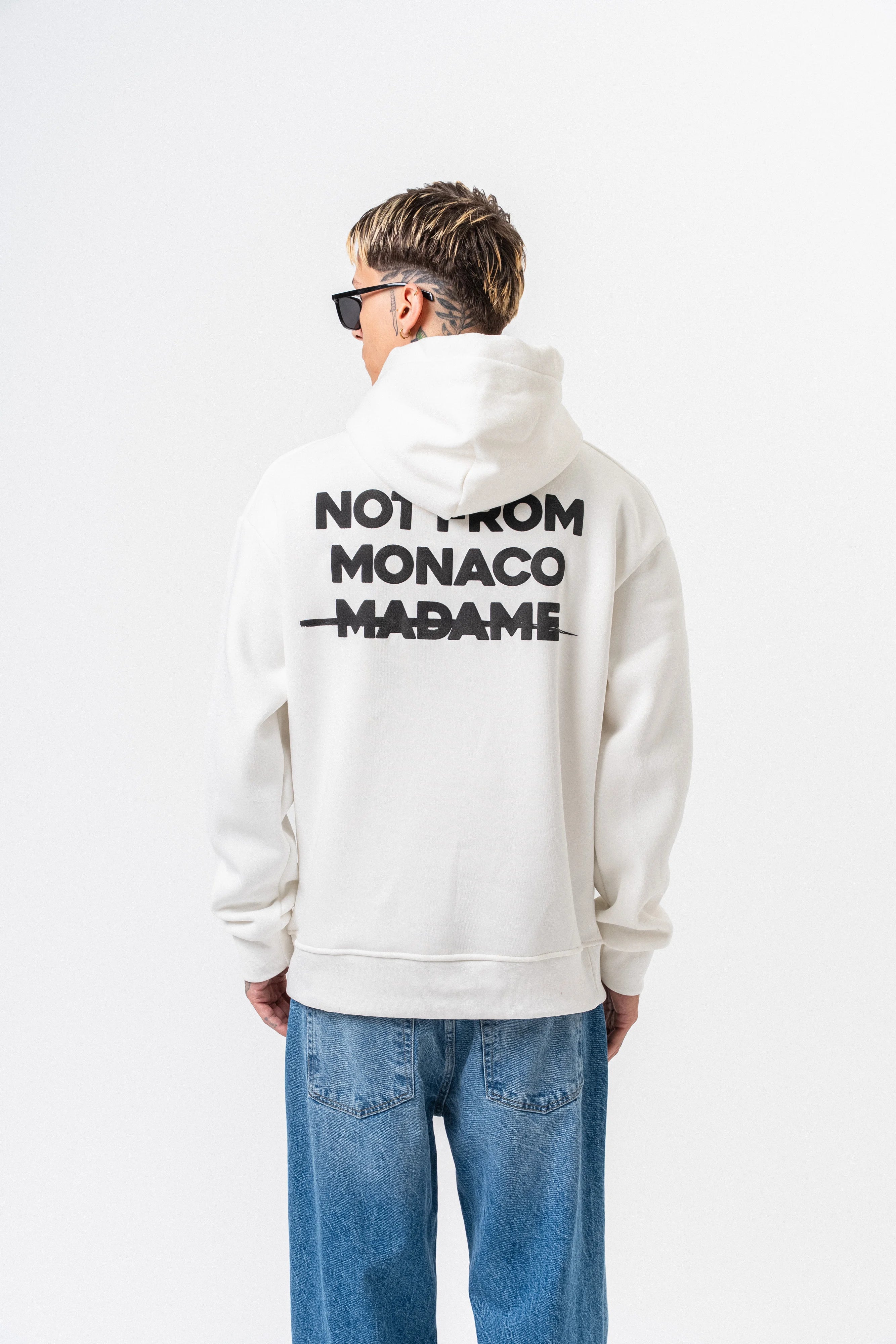 Sweat-shirt à capuche NOT FROM MONACO MADAME Blanc | Lyon