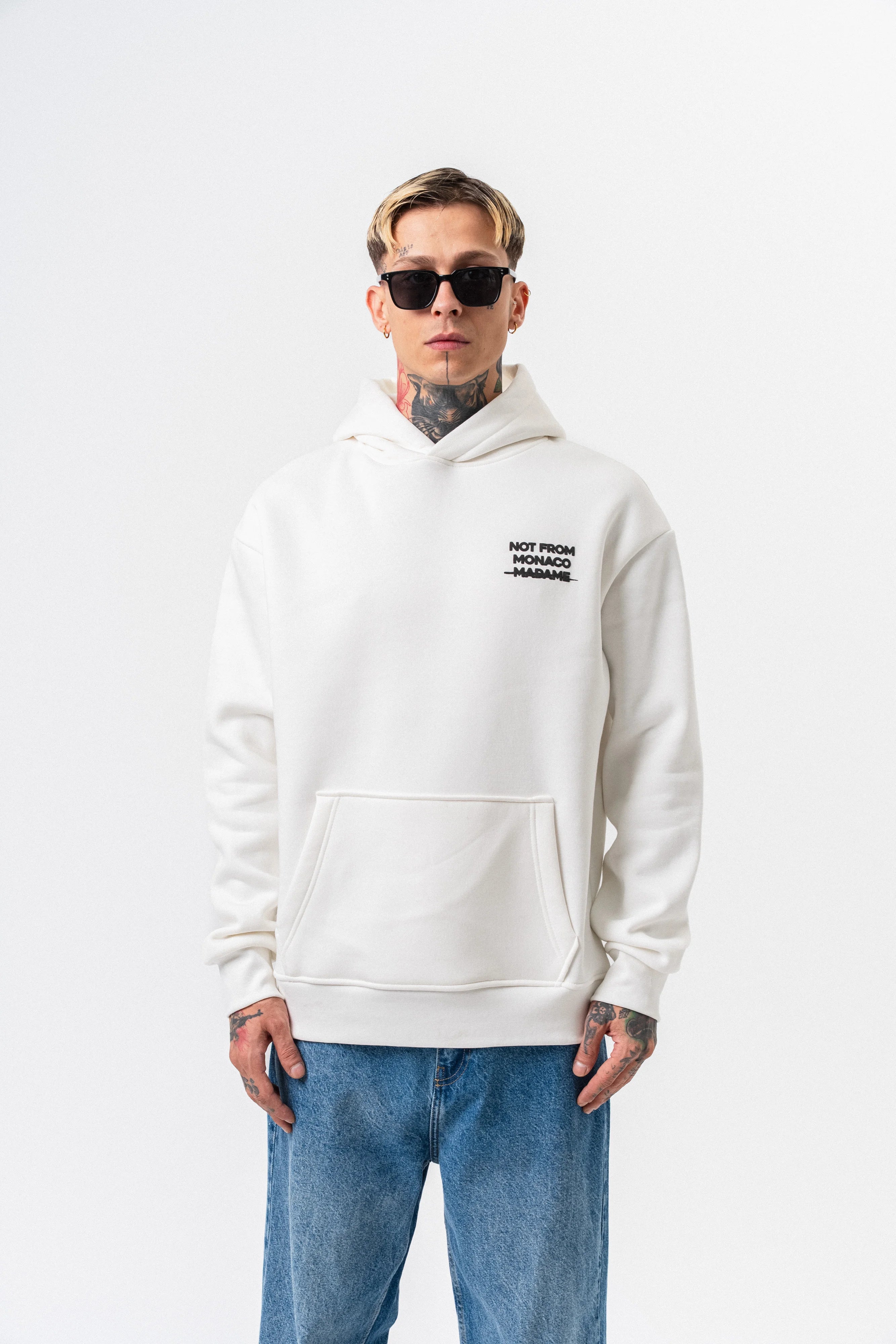 Sweat-shirt à capuche NOT FROM MONACO MADAME Blanc | Lyon