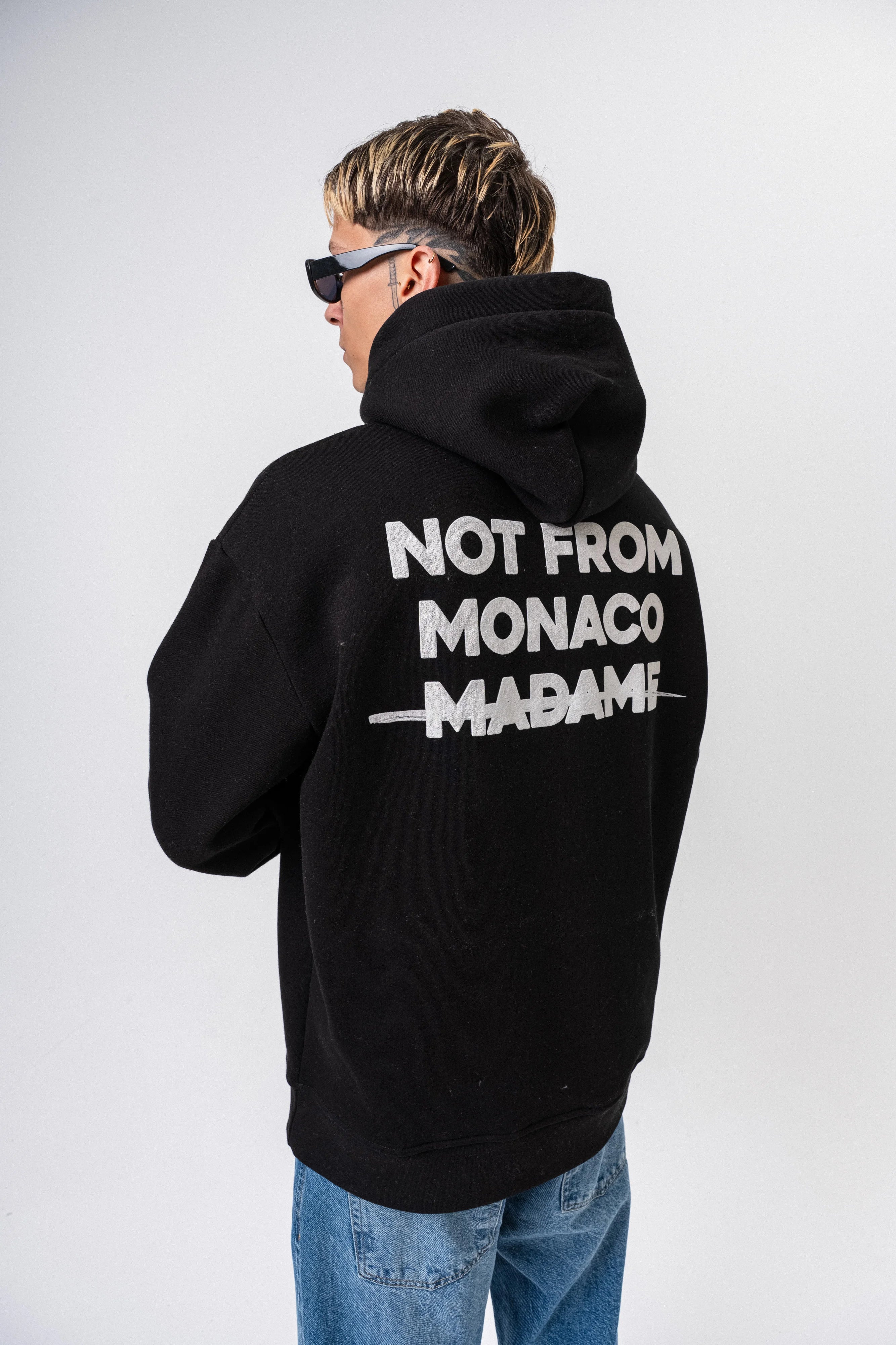 Sweat-shirt à capuche NOT FROM MONACO MADAME Noir | Lyon