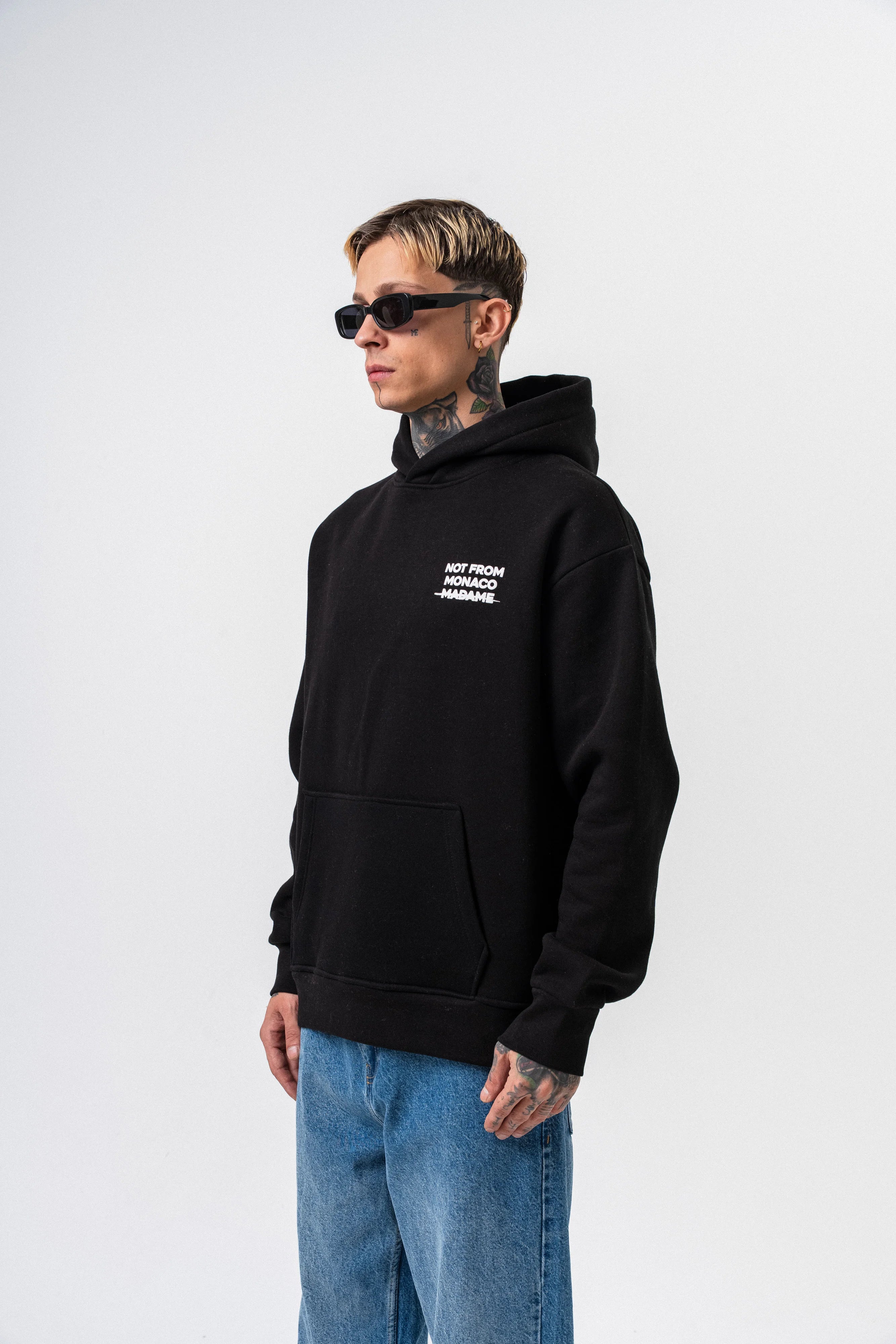 Sweat-shirt à capuche NOT FROM MONACO MADAME Noir | Lyon