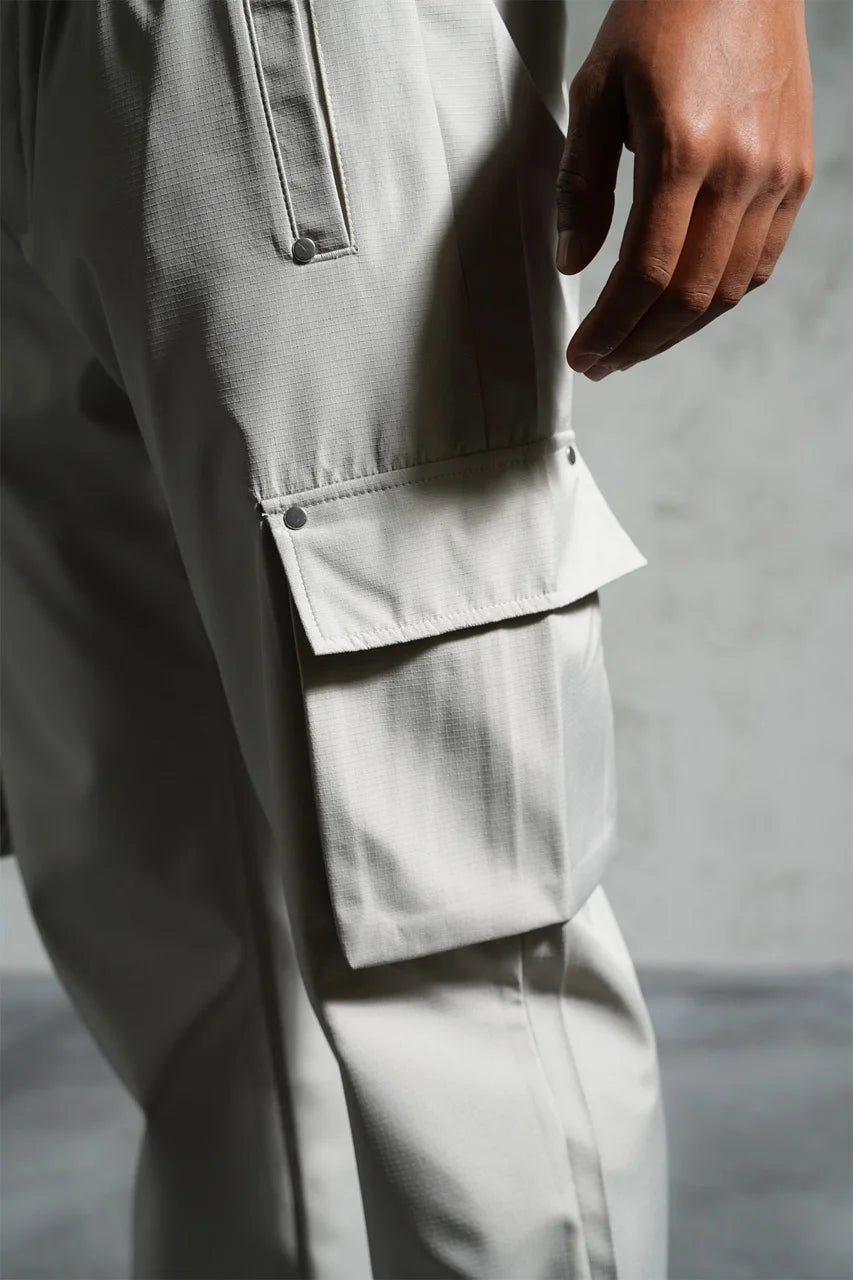 Pantalon cargo fermeture éclair de couleur Stone Gris | Lyon