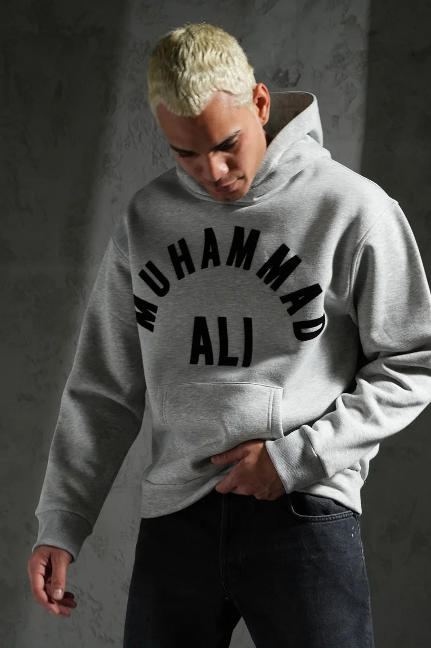 Sweat-shirt à capuche MOHAMMED ALI Gris | Lyon