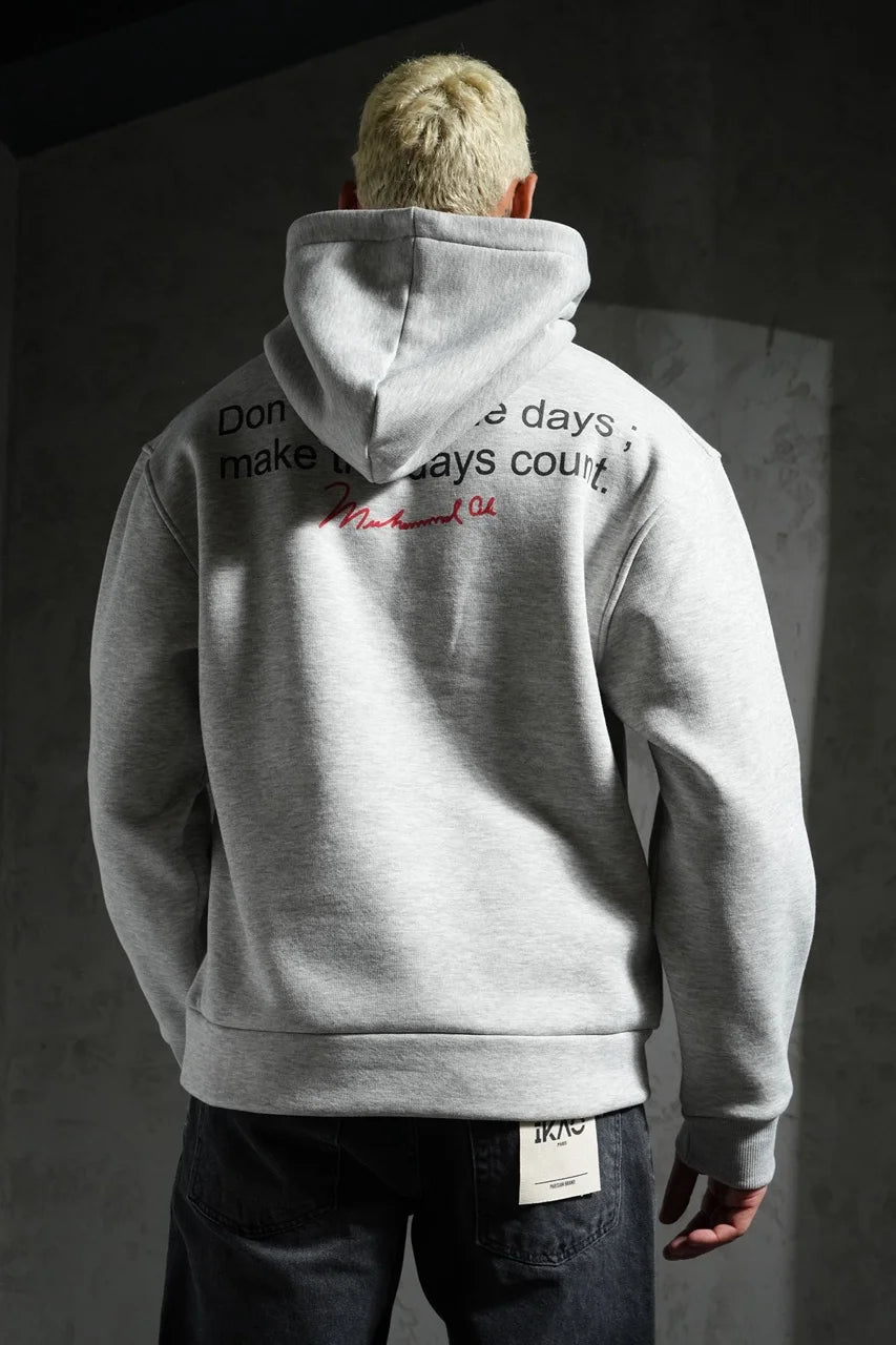 Sweat-shirt à capuche MOHAMMED ALI Gris | Lyon