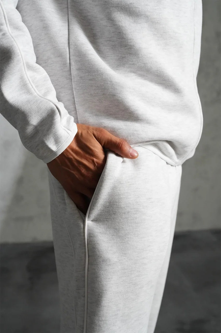 Ensemble basique de couleur grise pantalon coupe droite et veste sans capuche | Lyon