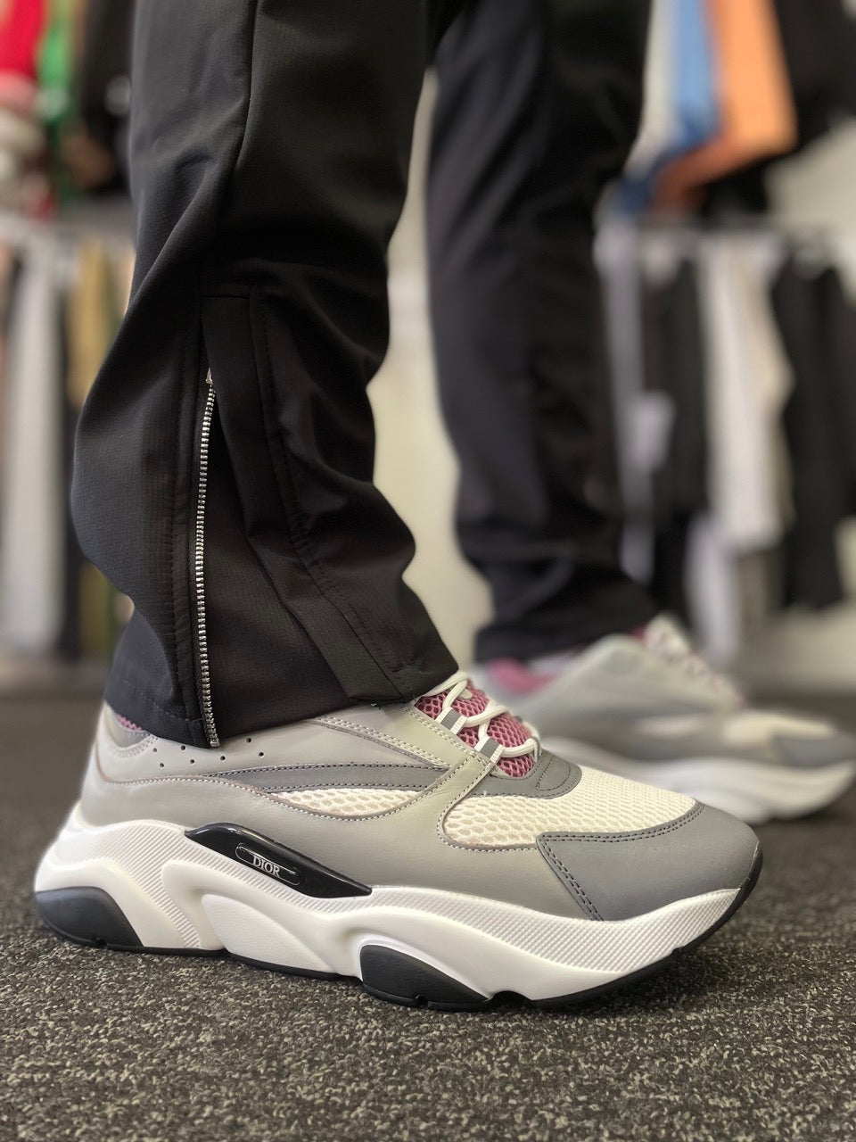 Pantalon cargo fermeture zip Noir