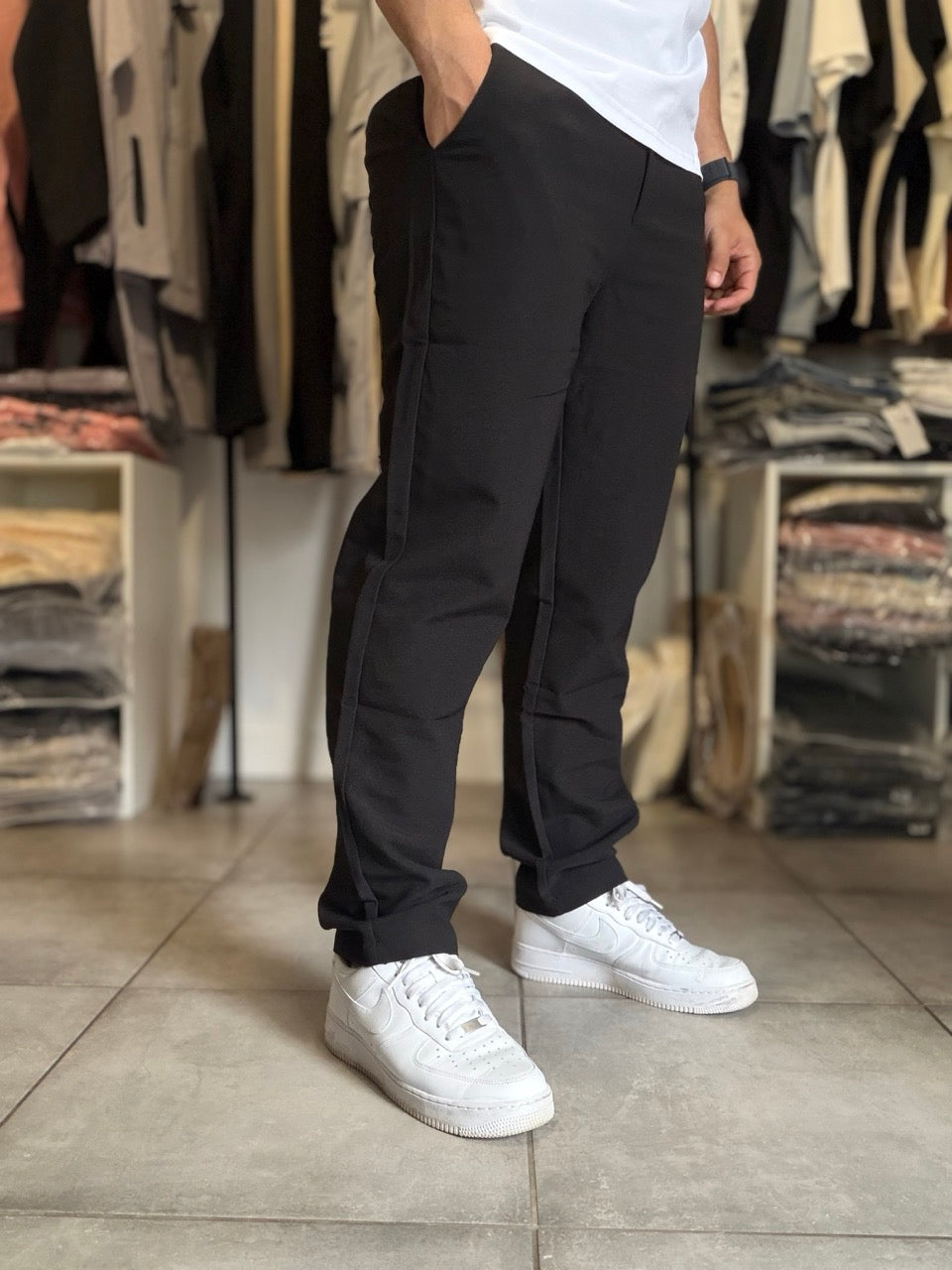 Pantalon classique noir léger | Lyon