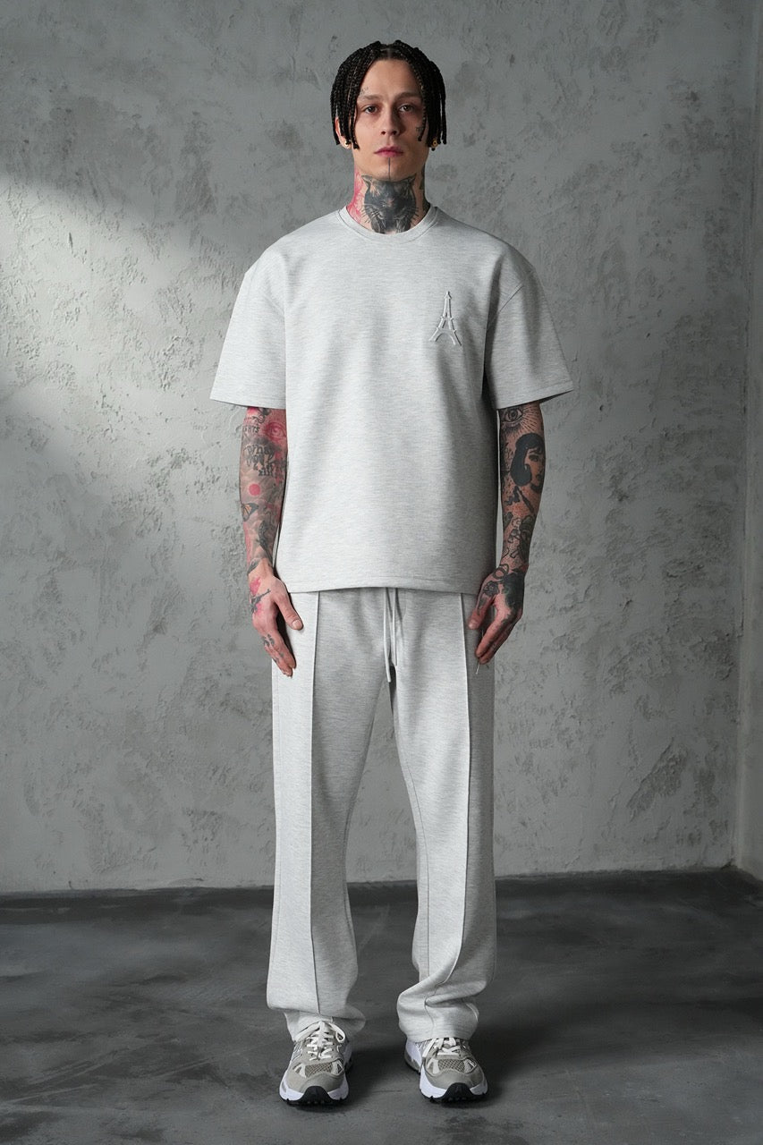 Ensemble épais oversize t-shirt Pantalon gris motif Tour Eiffel | Lyon