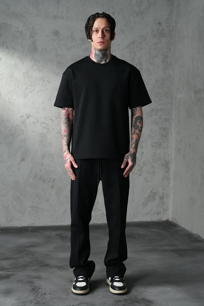 Ensemble épais oversize t-shirt Pantalon noir motif Tour Eiffel | Lyon