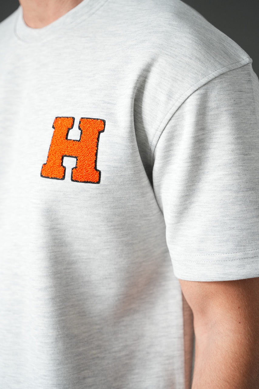 Ensemble épais oversize t-shirt Pantalon gris motif H | Lyon