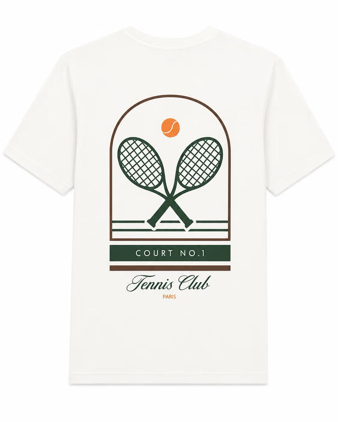 T-shirt Oversize tenis club blanc| Lyon
