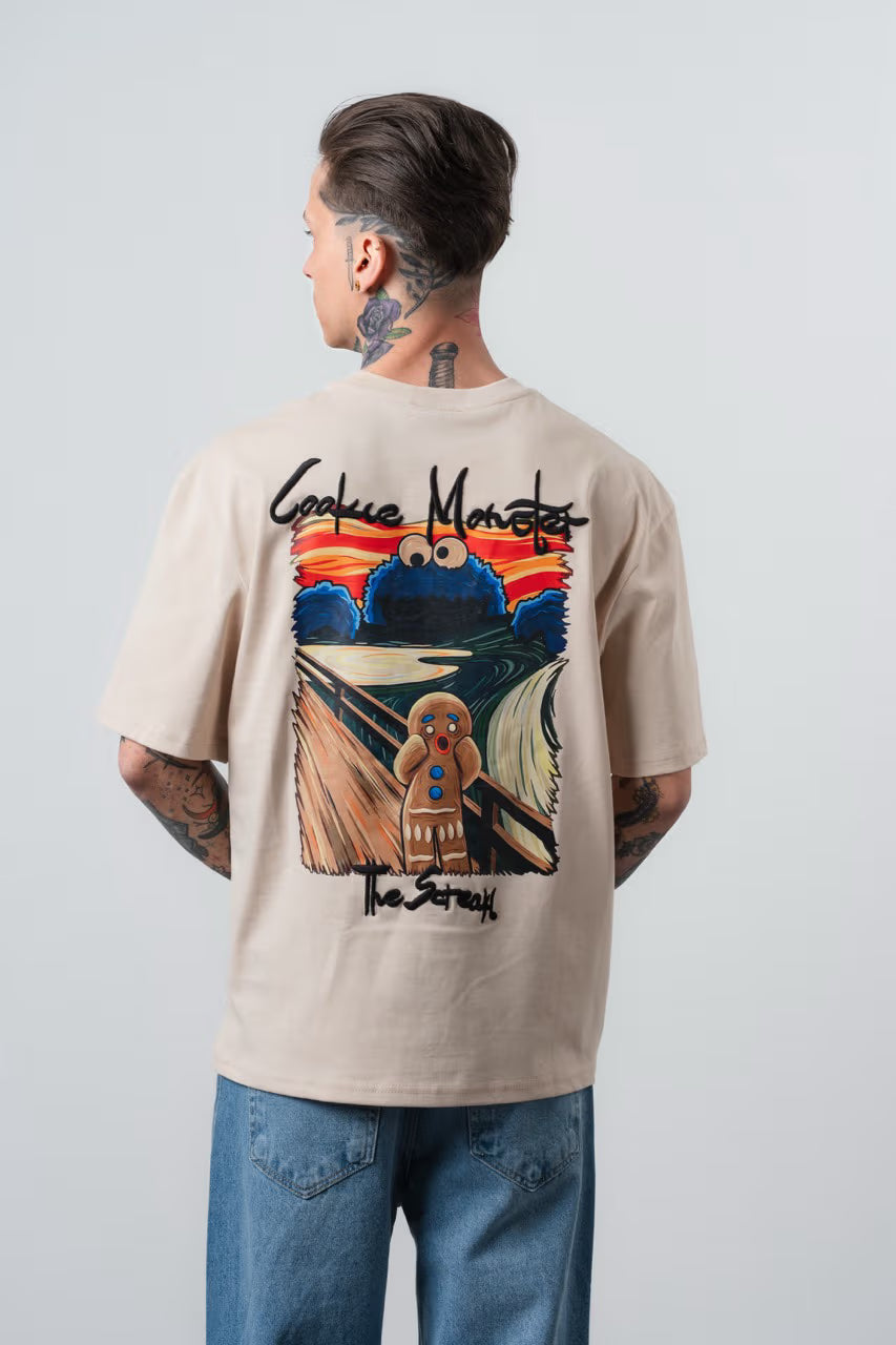 T-shirt oversize FEAR STORY beige