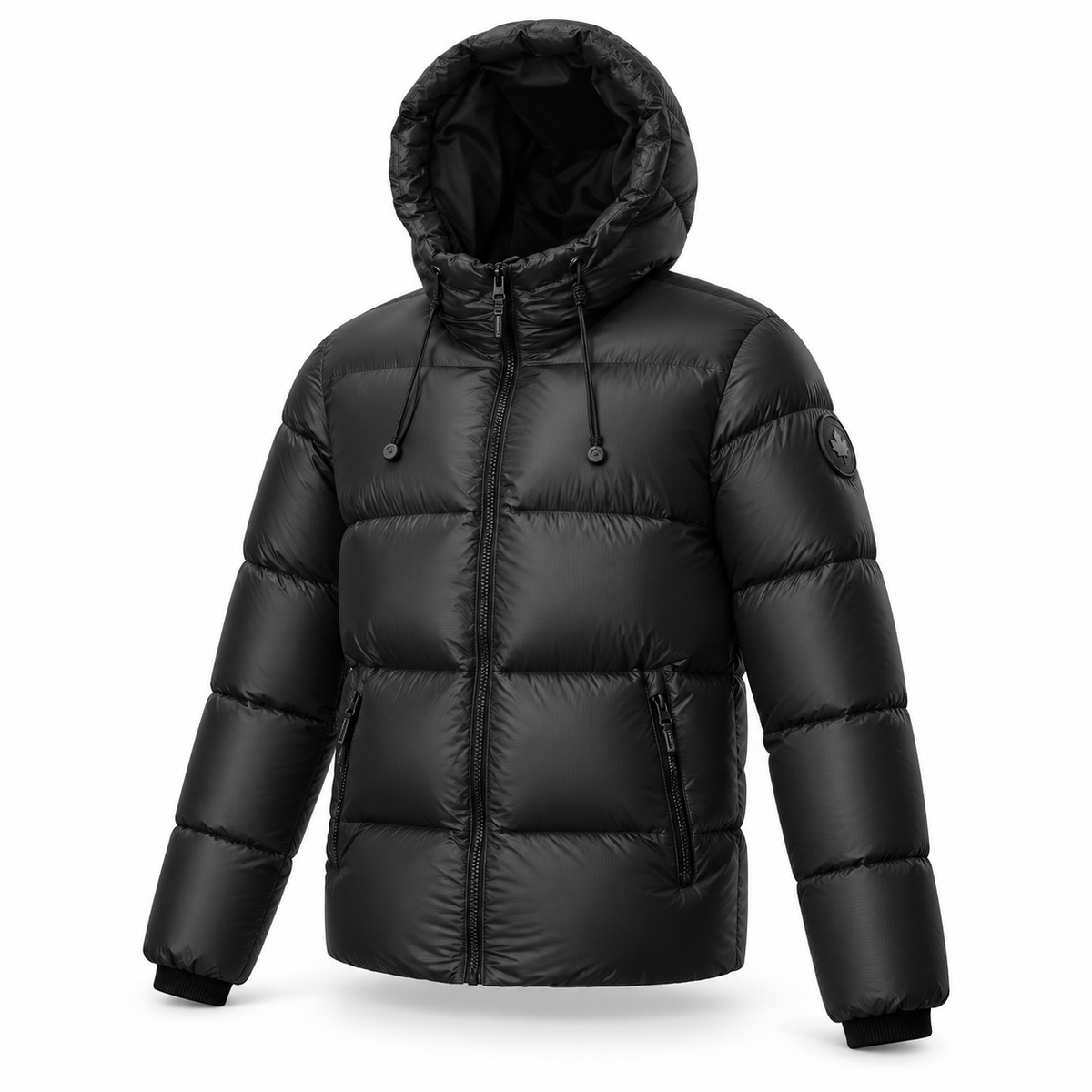 Doudoune noire PARAGOOSE GOLD – vue trois quarts