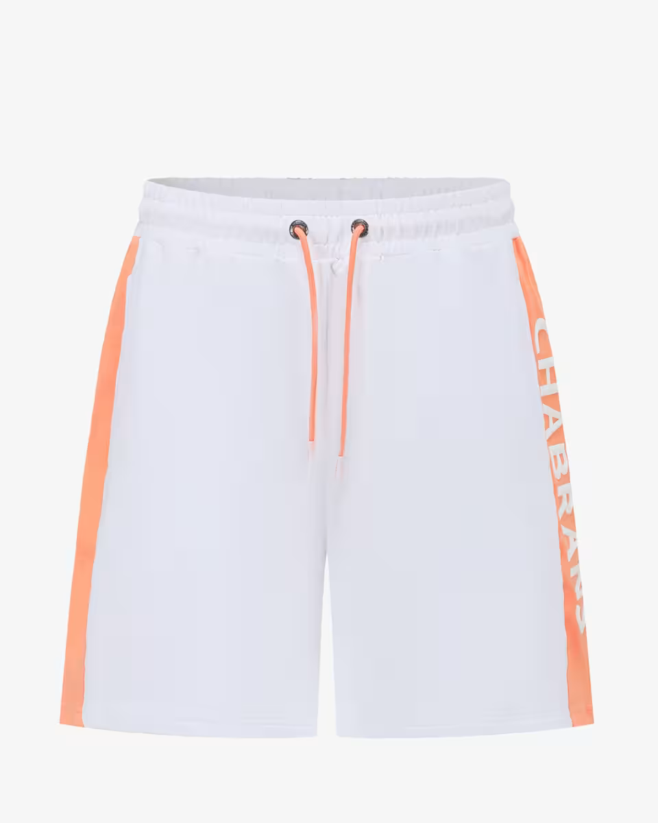 Short blanc/orange logo relief CHABRAND | Lyon