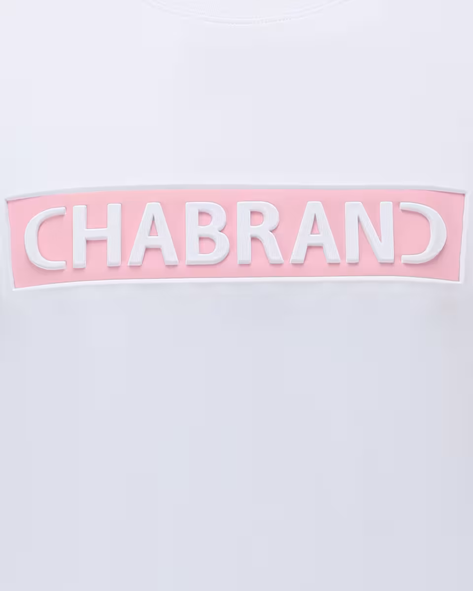 T-shirt blanc Chabrand logo encadré | Lyon