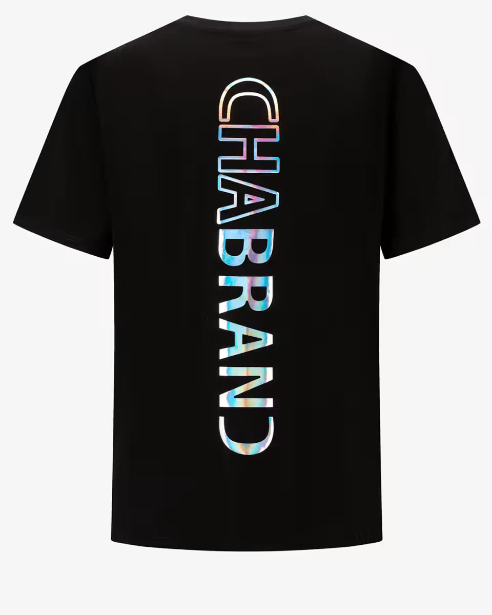 T-shirt noir logo vertical Chabrand | Lyon