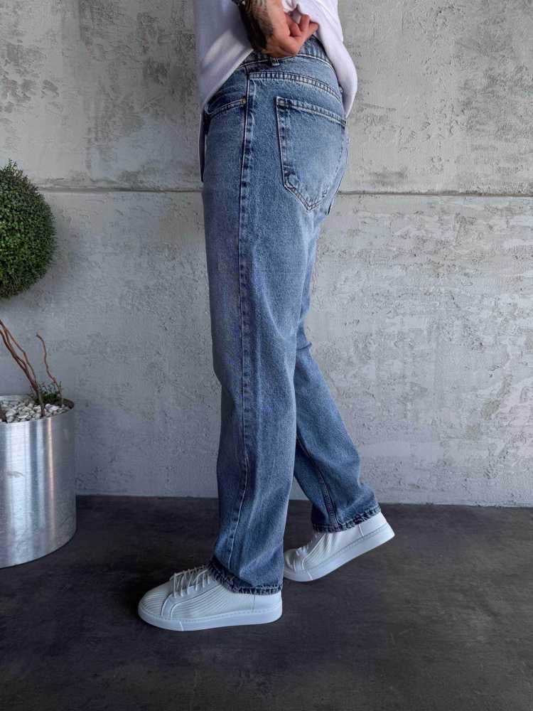 Pantalon jean coupe droite basique bleu | Lyon