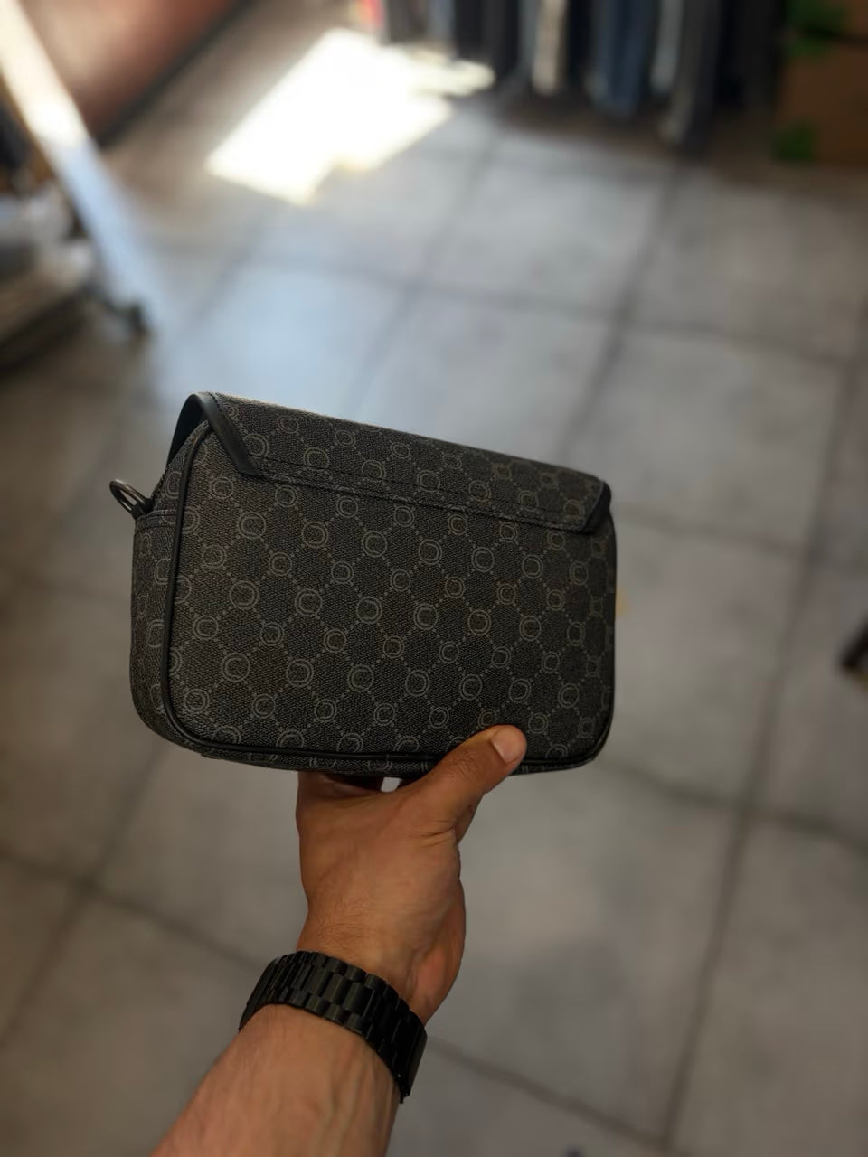 Sacoche à rabat, bandoulière CHABRAND NOIRE Mini sigles
