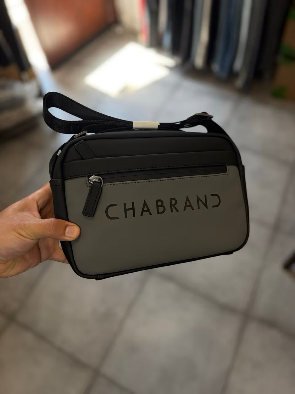 Sacoche, bandoulière CHABRAND GRIS / NOIR | LYON