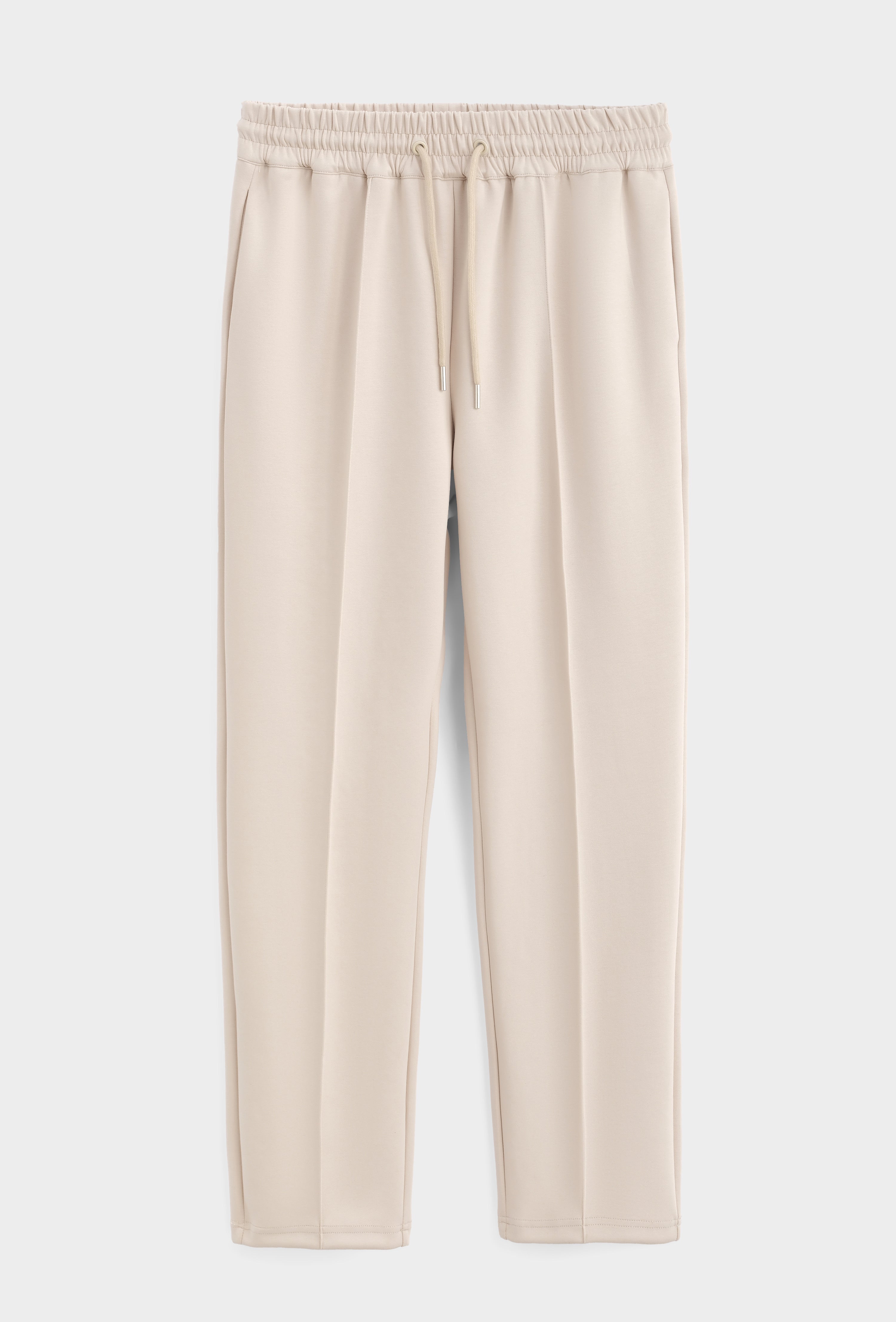 Ensemble basique de couleur beige pantalon coupe droite et veste sans capuche| Lyon