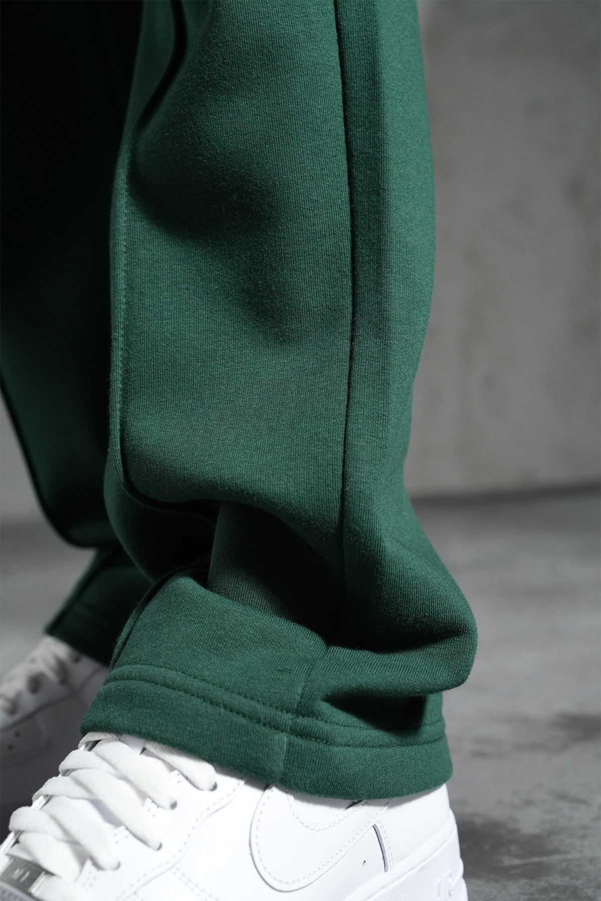 Ensemble pull col zippé et pantalon coupe droite Vert | Lyon