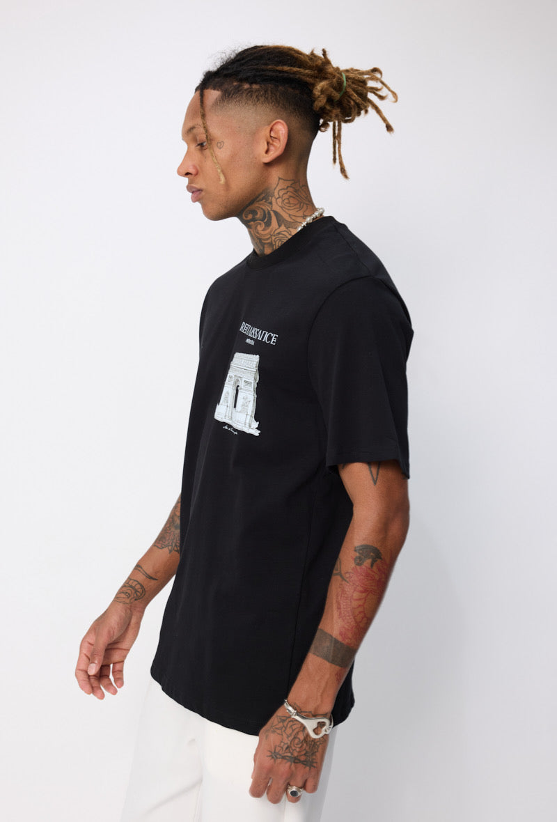T-shirt RENAISSANCE imprimer noir