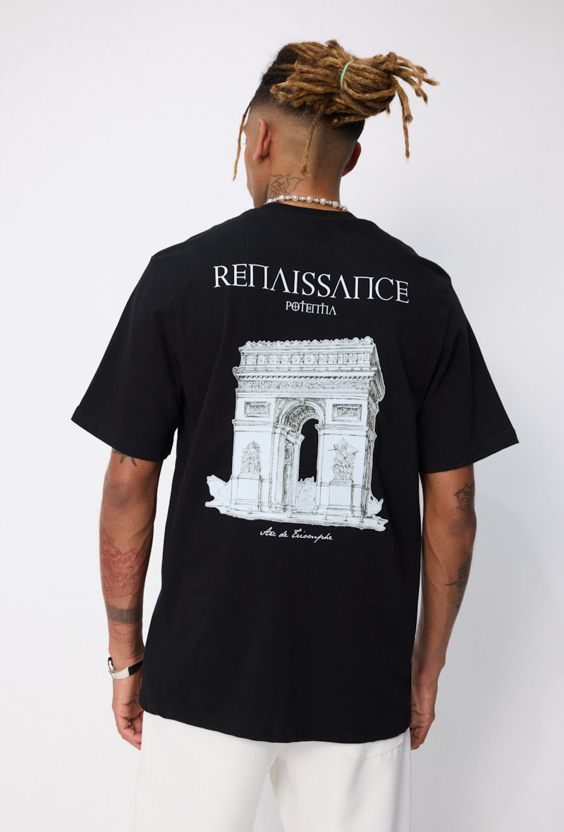 T-shirt RENAISSANCE imprimer noir