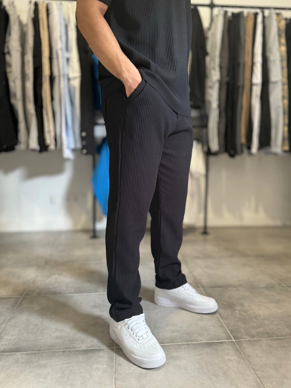 Pantalon pour ensemble plissé SAYTA Noir