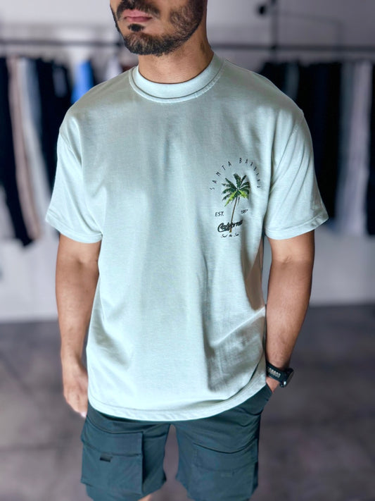 T-shirt gris palme santa barbara