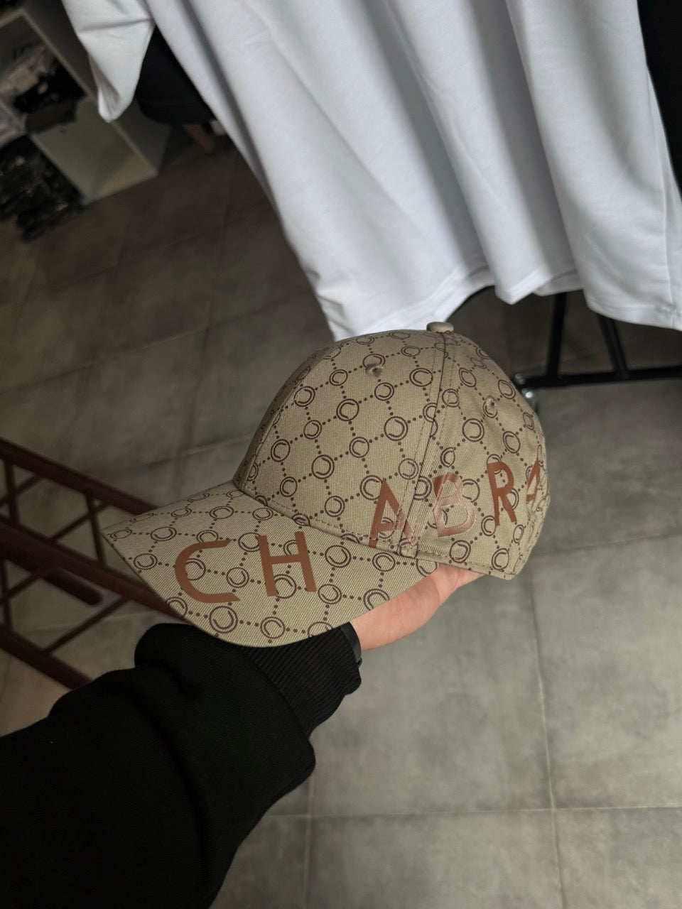 Casquette CHABRAND mini logo marron sigle latéral