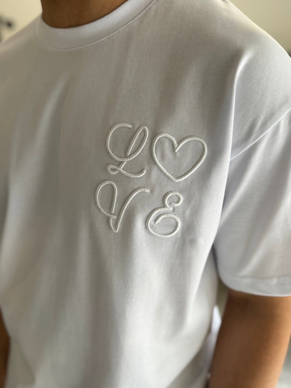 T-shirt large blanc LOVE